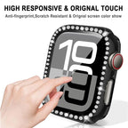 xDfind Single Row Diamond Tempered Glass Film Integrated PC Watch Case