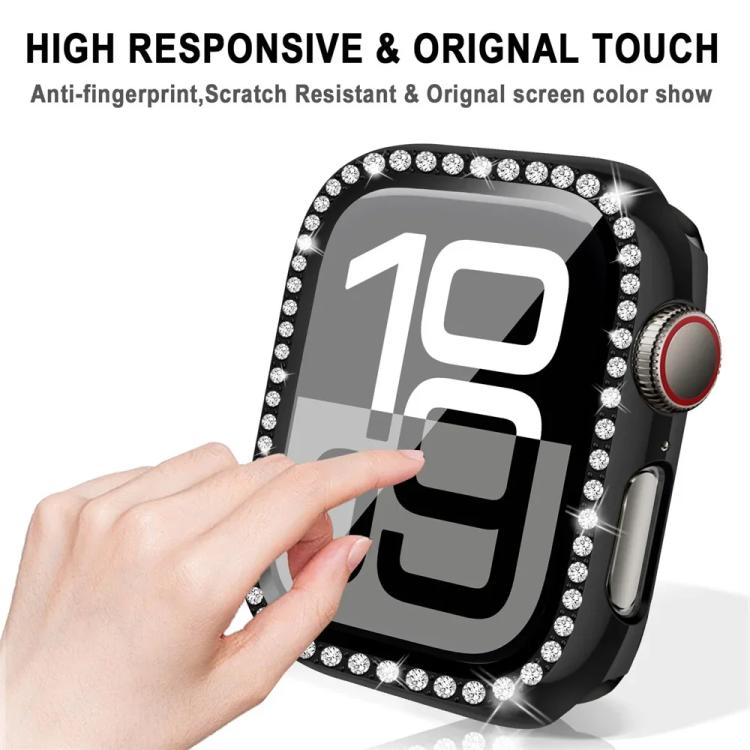 xDfind Single Row Diamond Tempered Glass Film Integrated PC Watch Case