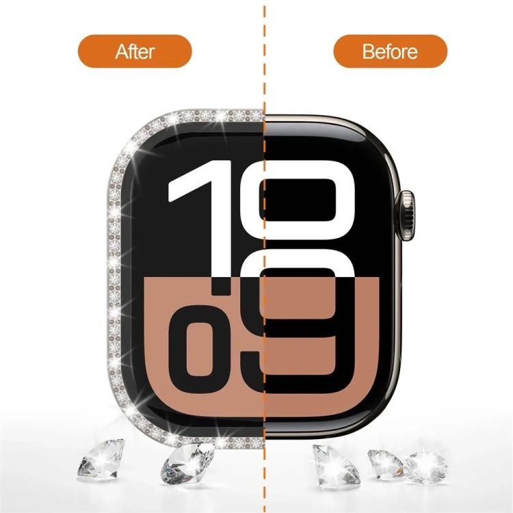 xDfind Single Row Diamond Tempered Glass Film Integrated PC Watch Case