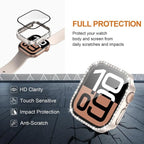 xDfind Single Row Diamond Tempered Glass Film Integrated PC Watch Case