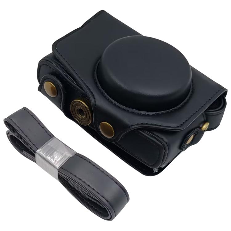 Retro Leather Full Body Camera Cover Bag with Strap — For Canon PowerShot SX710 HS / SX700 HS