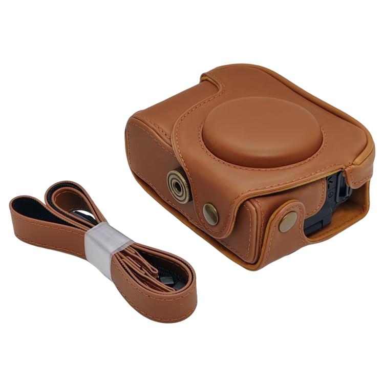 Retro Leather Full Body Camera Cover Bag with Strap — view 9