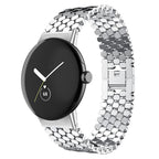 xDfind Fish Scale Texture Metal Watch Band