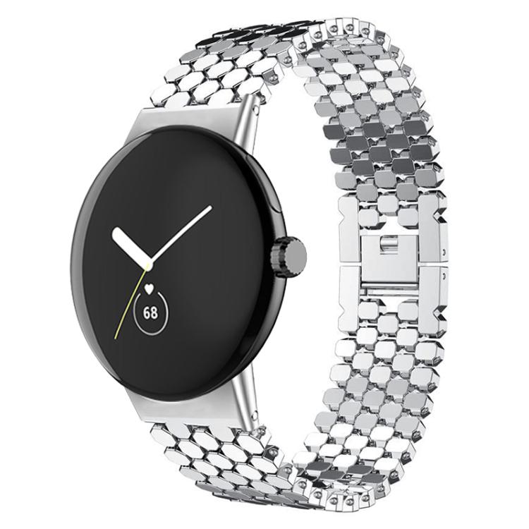 xDfind Fish Scale Texture Metal Watch Band