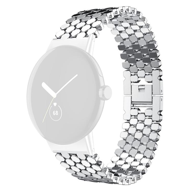 xDfind Fish Scale Texture Metal Watch Band