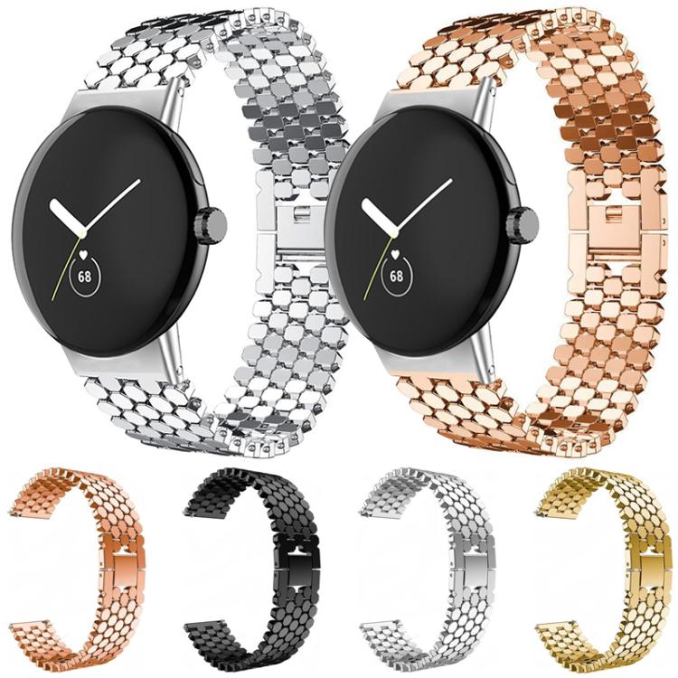 xDfind Fish Scale Texture Metal Watch Band
