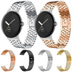 xDfind Fish Scale Texture Metal Watch Band