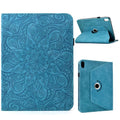 Rotatable Mandala Embossed Smart Leather Tablet Case