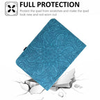 Rotatable Mandala Embossed Smart Leather Tablet Case