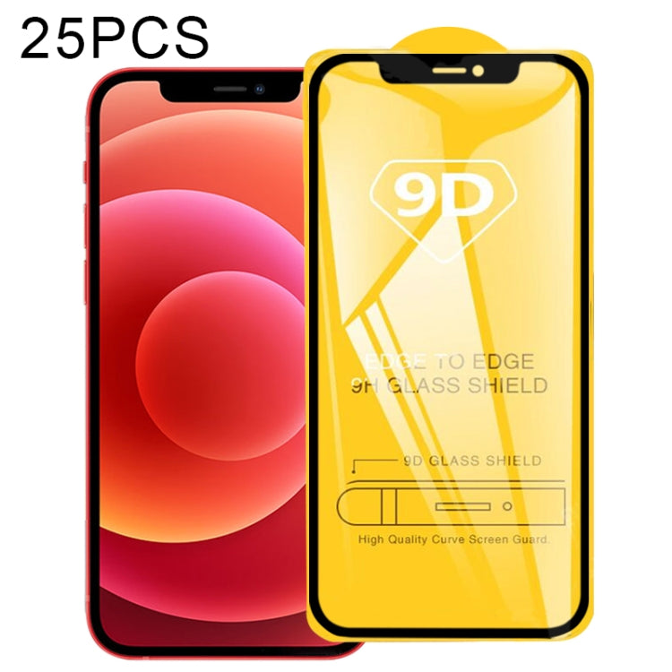 25 PCS 9D Full Glue Full Screen Tempered Glass Film