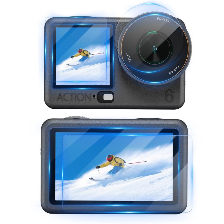 STARTRC 3 in 1 Lens Protector Front and Rear Screen Tempered Glass Films