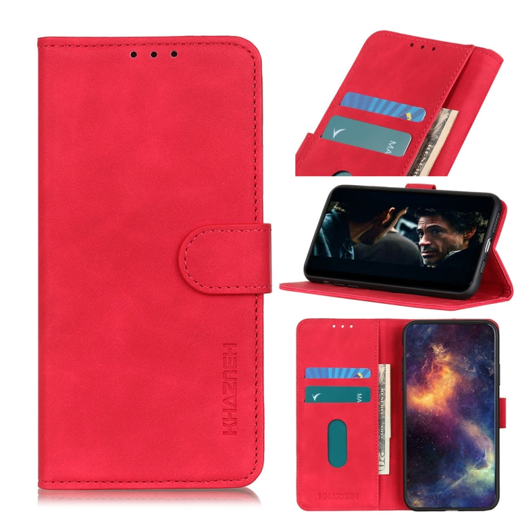KHAZNEH Retro Texture PU + TPU Horizontal Flip Leather Case with Holder & Card Slots & Wallet, For Alcatel 3X 2020