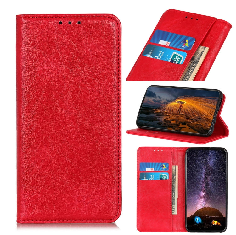 Magnetic Crazy Horse Texture Horizontal Flip Leather Case with Holder & Card Slots & Wallet, For Alcatel 3X 2020
