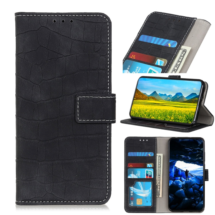 Magnetic Crocodile Texture Horizontal Flip Leather Case with Holder & Card Slots & Wallet, For Alcatel 3X 2020