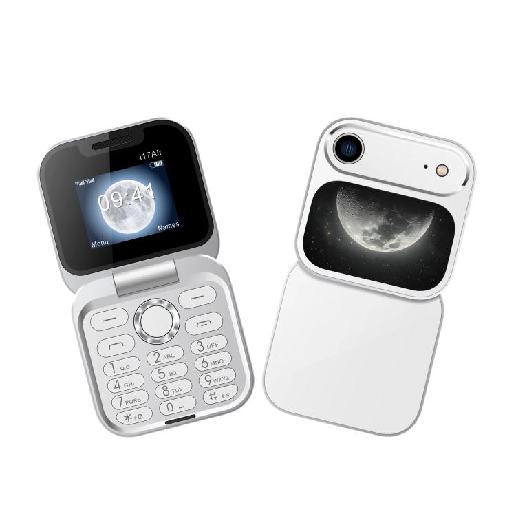 i17Air Mini Flip Dual Screen Phone, 1.8 inch, Support Bluetooth, FM, GSM, Dual SIM