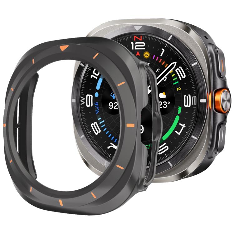 xDfind Scale Frame PC Hollow Watch Cover — Titanium Grey + Orange