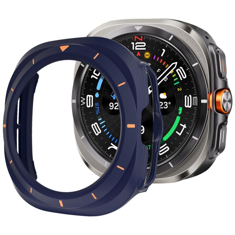 xDfind Scale Frame PC Hollow Watch Cover — Midnight Blue + Orange