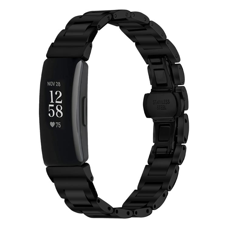 Slim Butterfly Buckle Metal Stainless Steel Watch Band — view 10