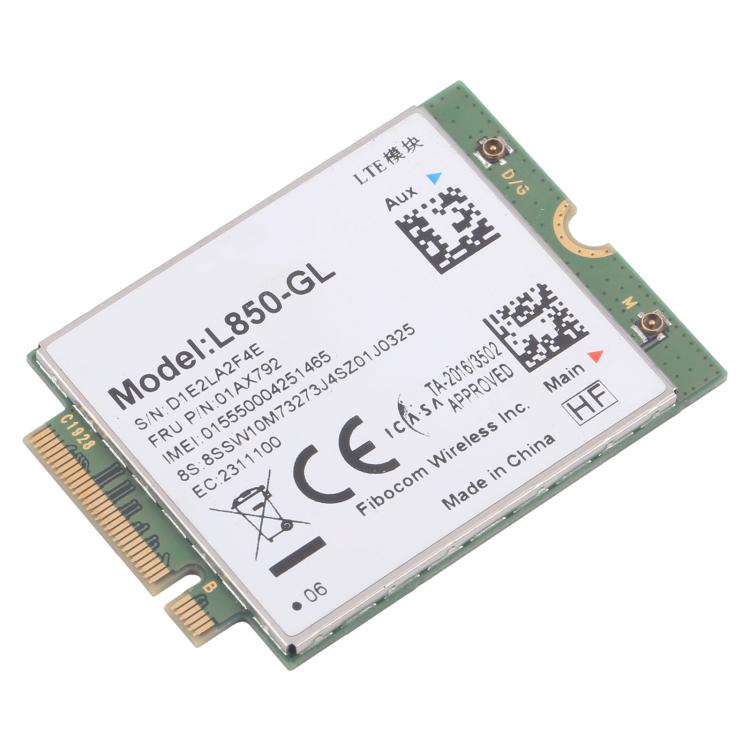 Wireless Module For Lenovo Thinkpad X380 X390 L480 T480 T580 T14 X1C 01AX792, L850-GL 4G