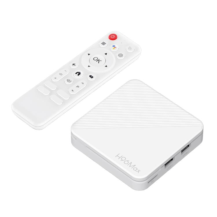 H96 Max H313 Android 14 Smart TV Set Top Box with Remote Control, ARM Cortex-A53 Quad Core