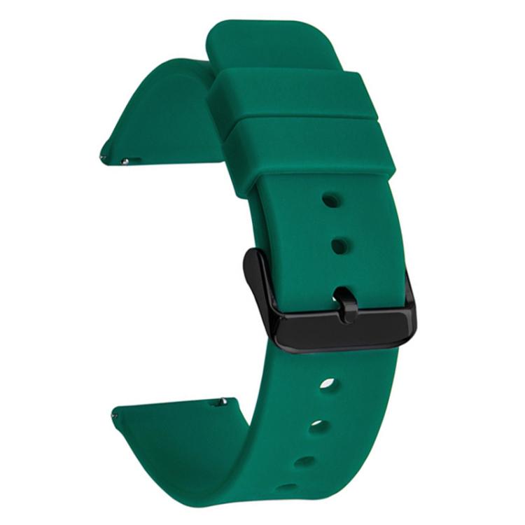 xDfind Stainless Steel Black Pin Buckle Solid Color Silicone Waterproof Watch Band