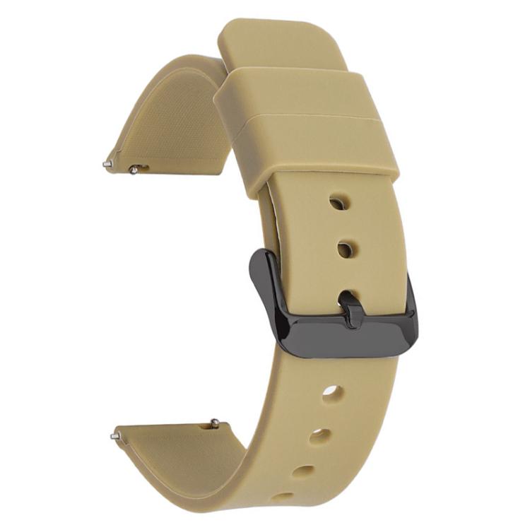 xDfind Stainless Steel Black Pin Buckle Solid Color Silicone Waterproof Watch Band