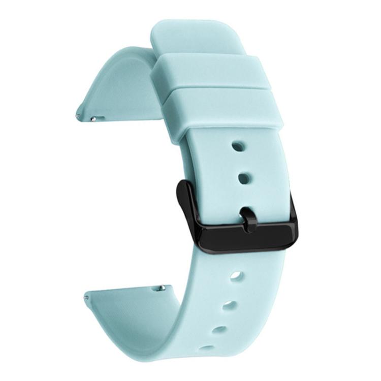 xDfind Stainless Steel Black Pin Buckle Solid Color Silicone Waterproof Watch Band