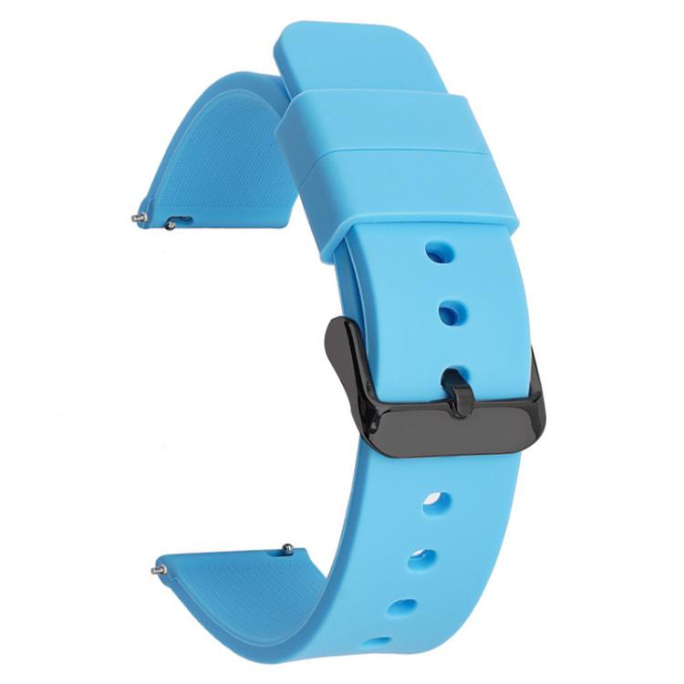 xDfind Stainless Steel Black Pin Buckle Solid Color Silicone Waterproof Watch Band
