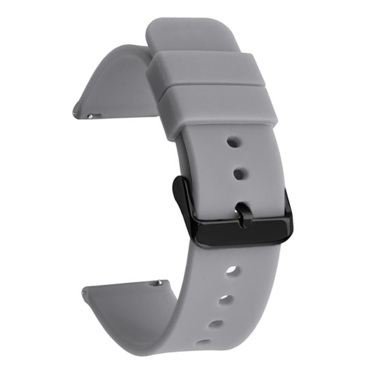 xDfind Stainless Steel Black Pin Buckle Solid Color Silicone Waterproof Watch Band