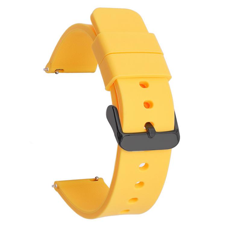 xDfind Stainless Steel Black Pin Buckle Solid Color Silicone Waterproof Watch Band