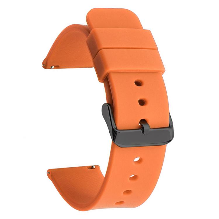 xDfind Stainless Steel Black Pin Buckle Solid Color Silicone Waterproof Watch Band