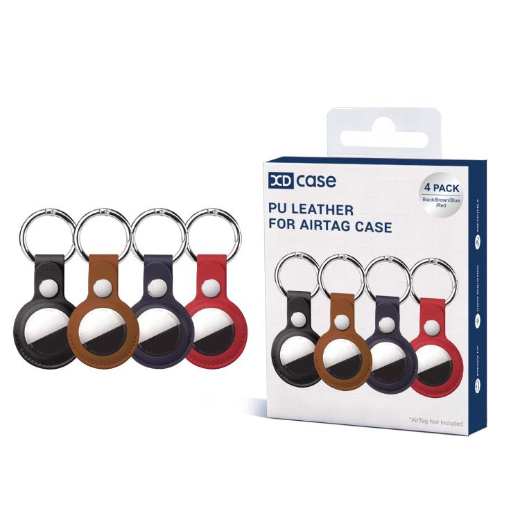 XDcase 4 Pack Vegan Leather Protective Case with Metal Ring