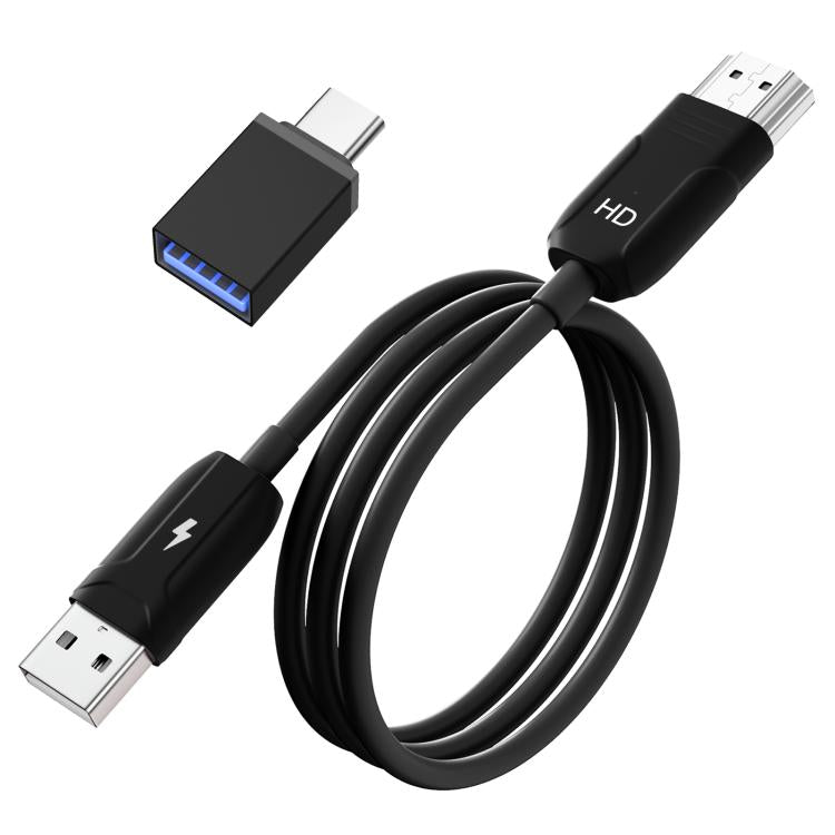 USB-A to HDMI HD Screen Mirroring Cable Wireless Screen Mirroring Converter Cable with Adapter