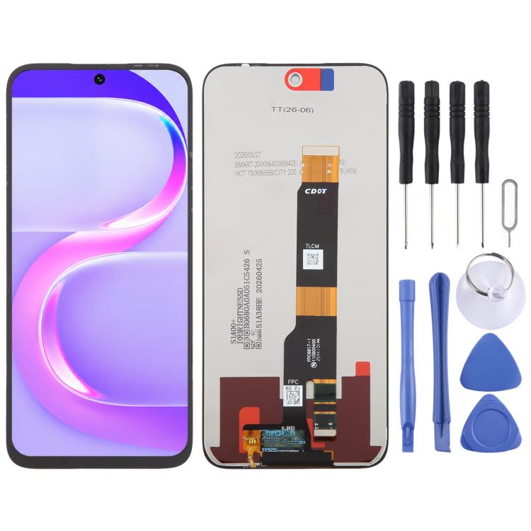 OEM LCD Screen with Digitizer Full Assembly — For Itel City 100 C671L