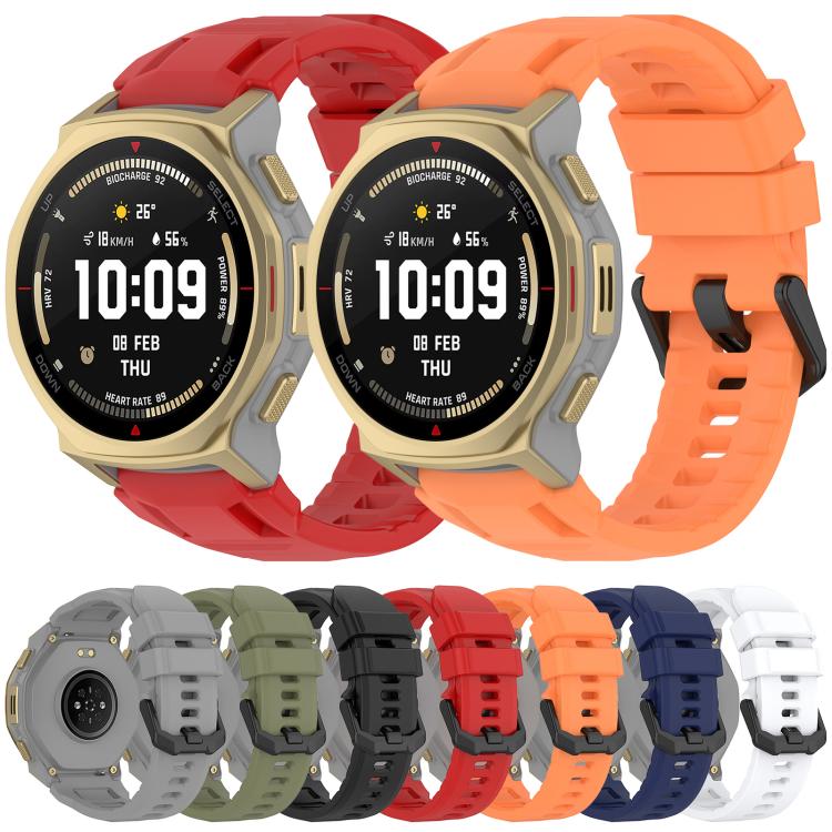 xDfind Solid Color Black Buckle Silicone Watch Band