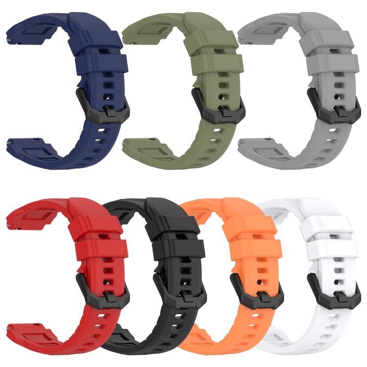 xDfind Solid Color Black Buckle Silicone Watch Band