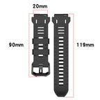xDfind Solid Color Black Buckle Silicone Watch Band