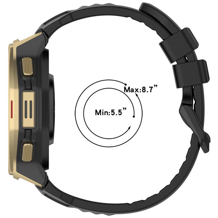 xDfind Solid Color Black Buckle Silicone Watch Band