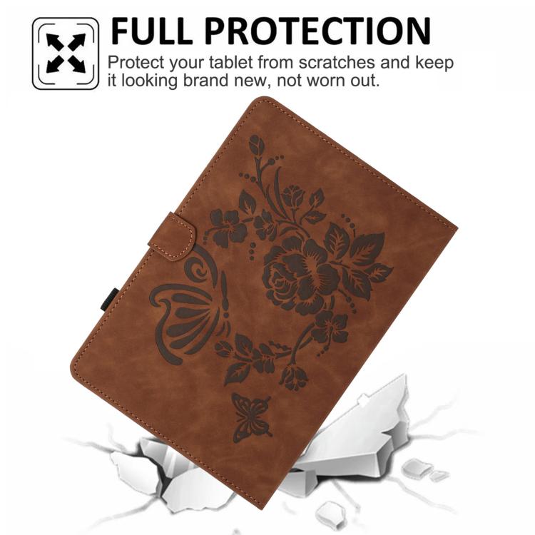 Butterfly Loves Flowers Embossed Leather Smart Tablet Case