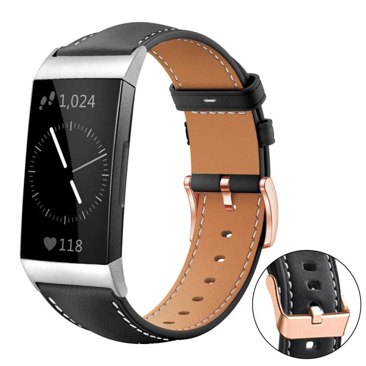 xDfind Rose Gold Buckle Black Shark Fine Grain Vegan Leather Watch Band — view 13