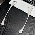 White Glazed Clear Acrylic Hybrid Metal Tablet Case