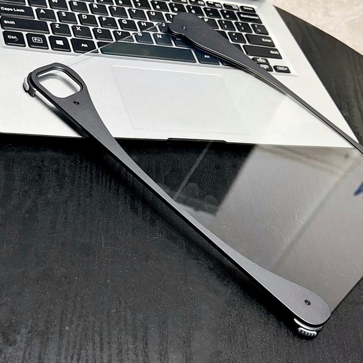 White Glazed Clear Acrylic Hybrid Metal Tablet Case