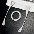 White Glazed Clear Acrylic Hybrid Metal Tablet Case with Holder