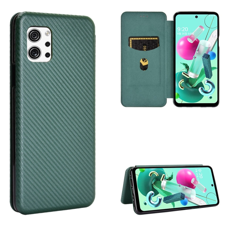 Carbon Fiber Texture Magnetic Horizontal Flip TPU + PC + PU Leather Case with Card Slot — Blue