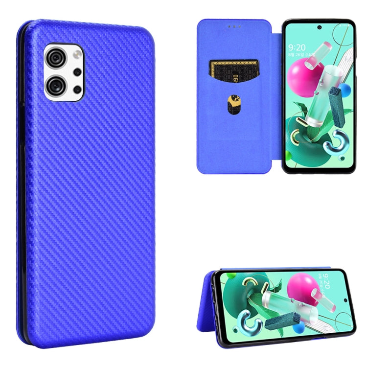 Carbon Fiber Texture Magnetic Horizontal Flip TPU + PC + PU Leather Case with Card Slot — Black