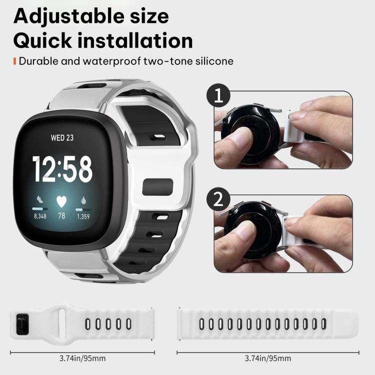 xDfind Flat-head Dual-color Silicone Watch Band