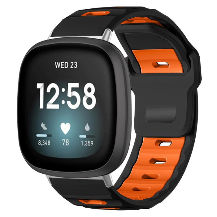 xDfind Flat-head Dual-color Silicone Watch Band — Ash+Orange