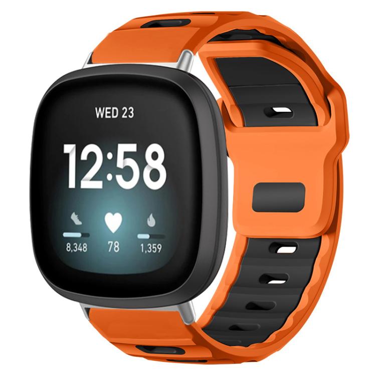 xDfind Flat-head Dual-color Silicone Watch Band — Ash+Black