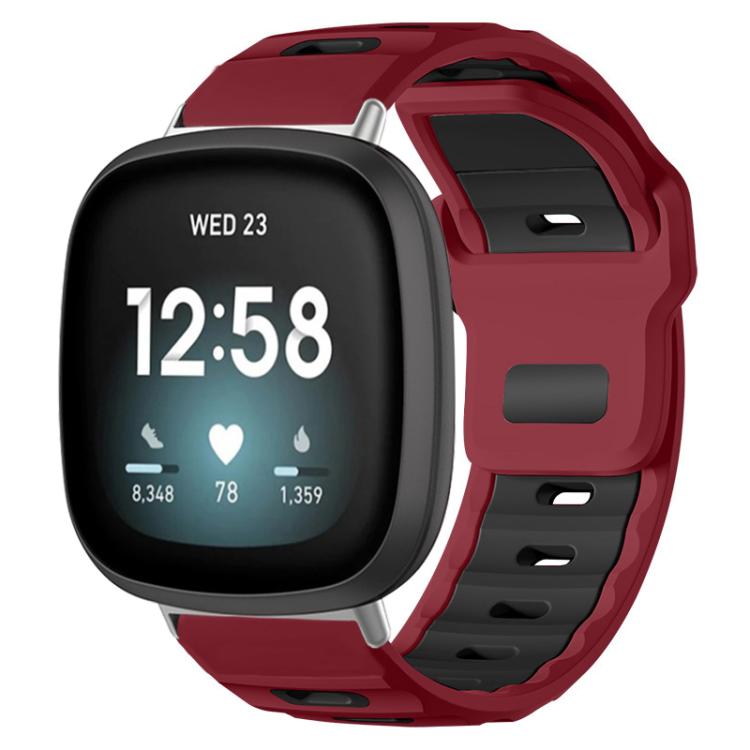 xDfind Flat-head Dual-color Silicone Watch Band — Navy Blue+White