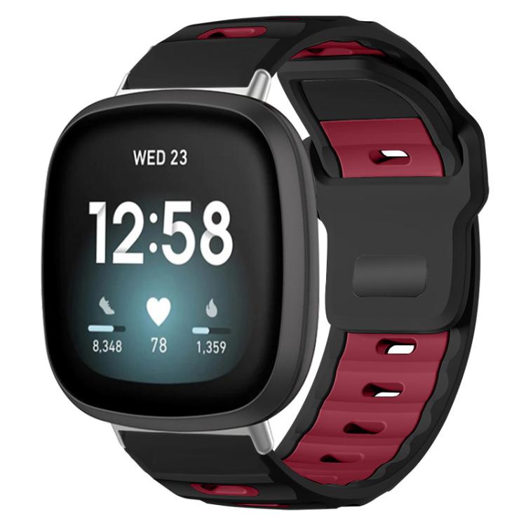 xDfind Flat-head Dual-color Silicone Watch Band — Blue Grey+Black